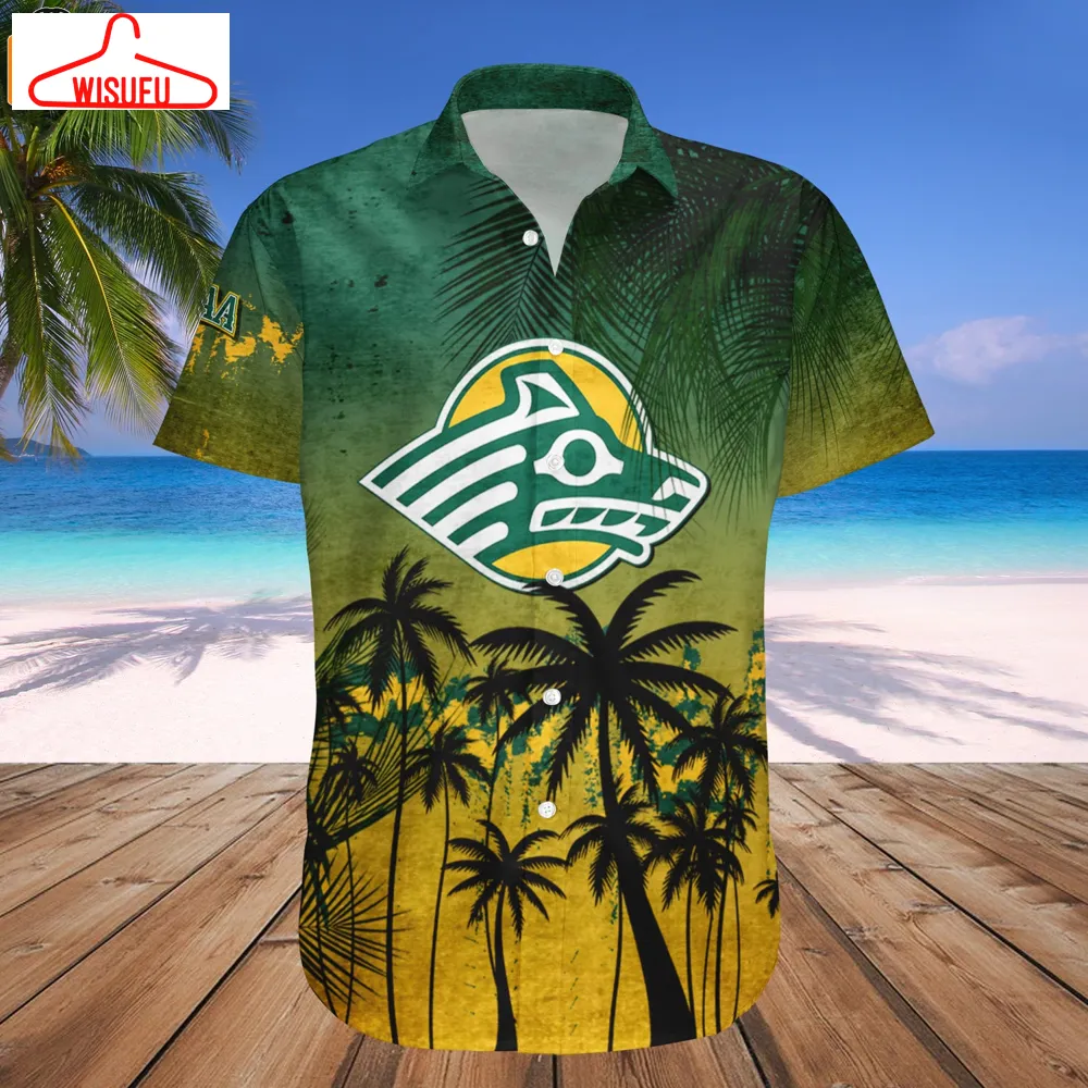 Alaska Anchorage Seawolves Coconut Tree Tropical Grunge Hawaiian Shirt, New Fashion Gifts