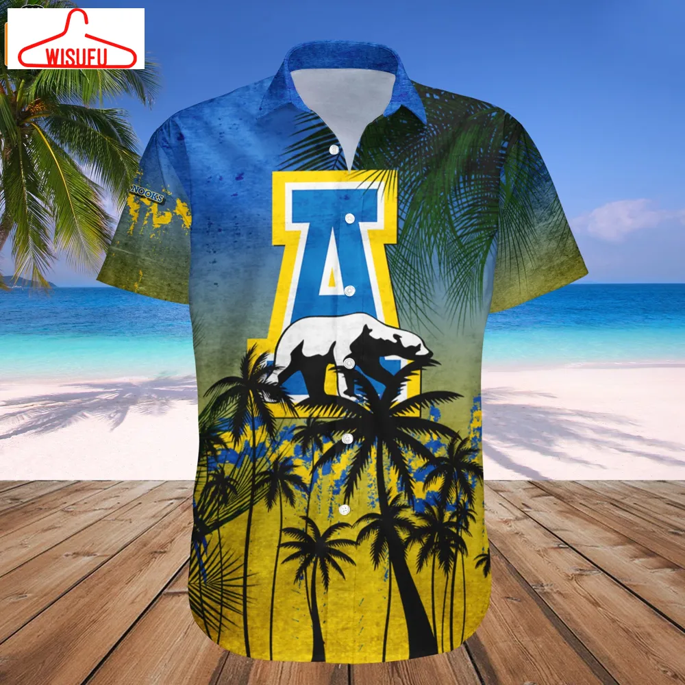 Alaska Nanooks Coconut Tree Tropical Grunge Hawaiian Shirt, New Fashion Gifts