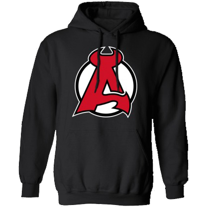 Albany Devils Logo Unisex Pullover Hoodie-Black