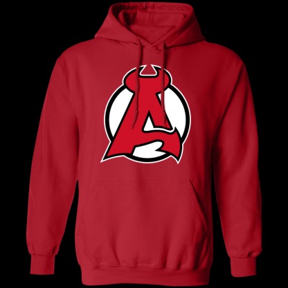 Albany Devils Logo Unisex Pullover Hoodie-Red