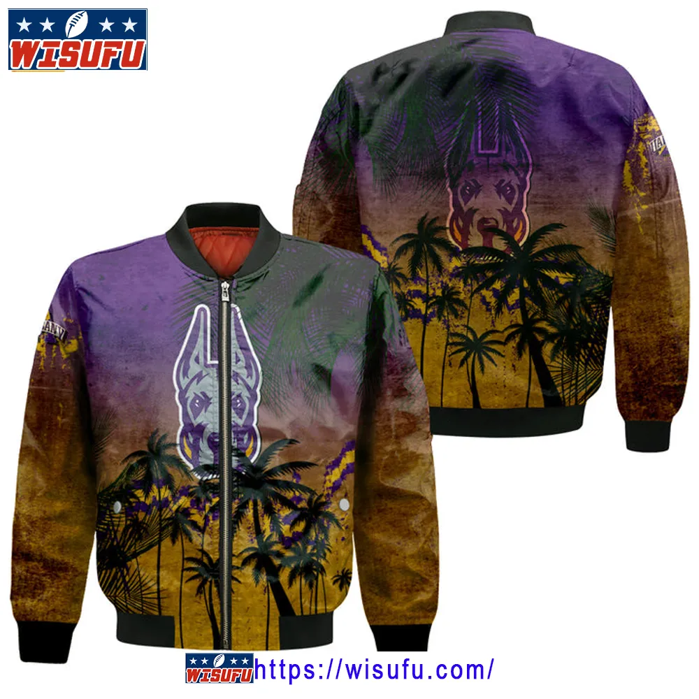 Albany Great Danes Coconut Tree Tropical Grunge Bomber Jacket