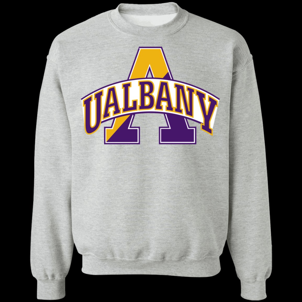 Albany Great Danes Logo Crewneck Unisex  Sweatshirt-Sport Grey