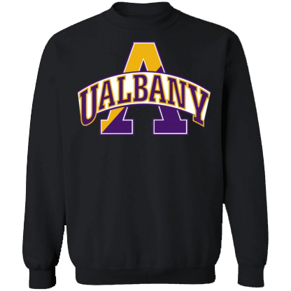 Albany Great Danes Logo Crewneck Unisex Sweatshirt-Black