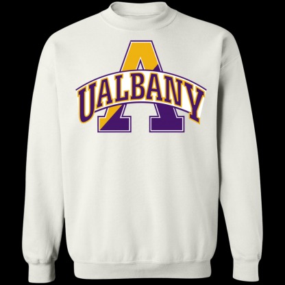 Albany Great Danes Logo Crewneck Unisex Sweatshirt-White