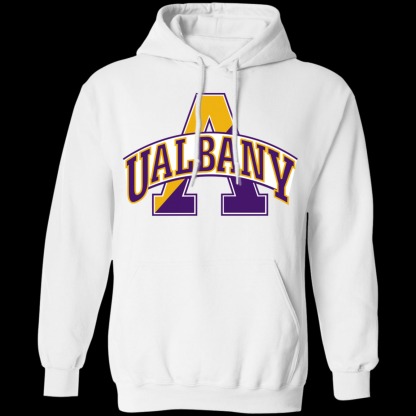 Albany Great Danes Logo Unisex Pullover Hoodie-White