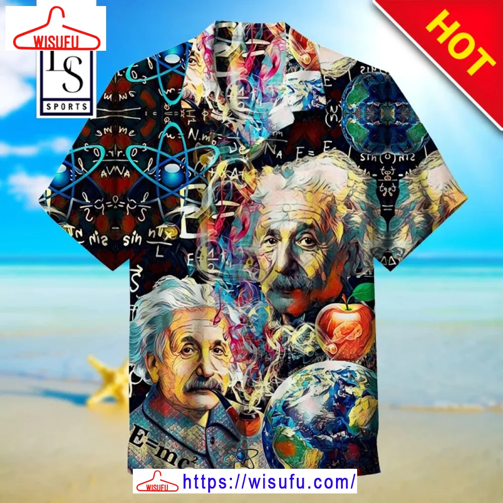 Albert Einstein Hawaiian Shirt, New Fashion Gifts