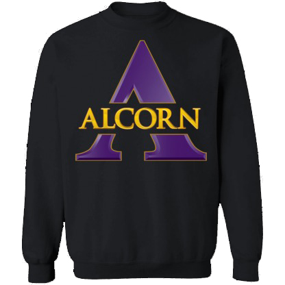 Alcorn State Athletics Logo Crewneck Unisex Sweatshirt-Black