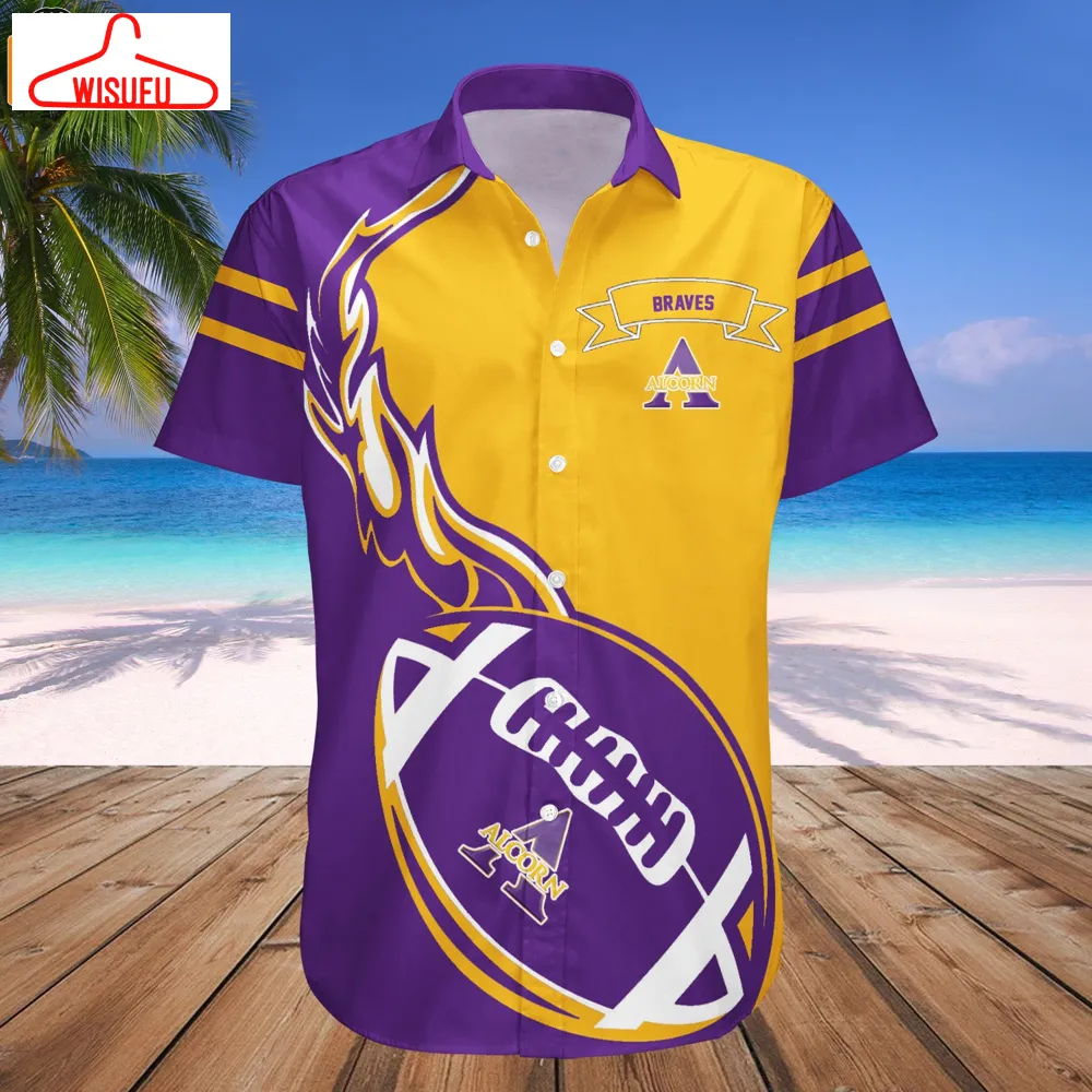 Alcorn State Braves Flame Ball Hawaiian Shirt, New Fashion Gifts