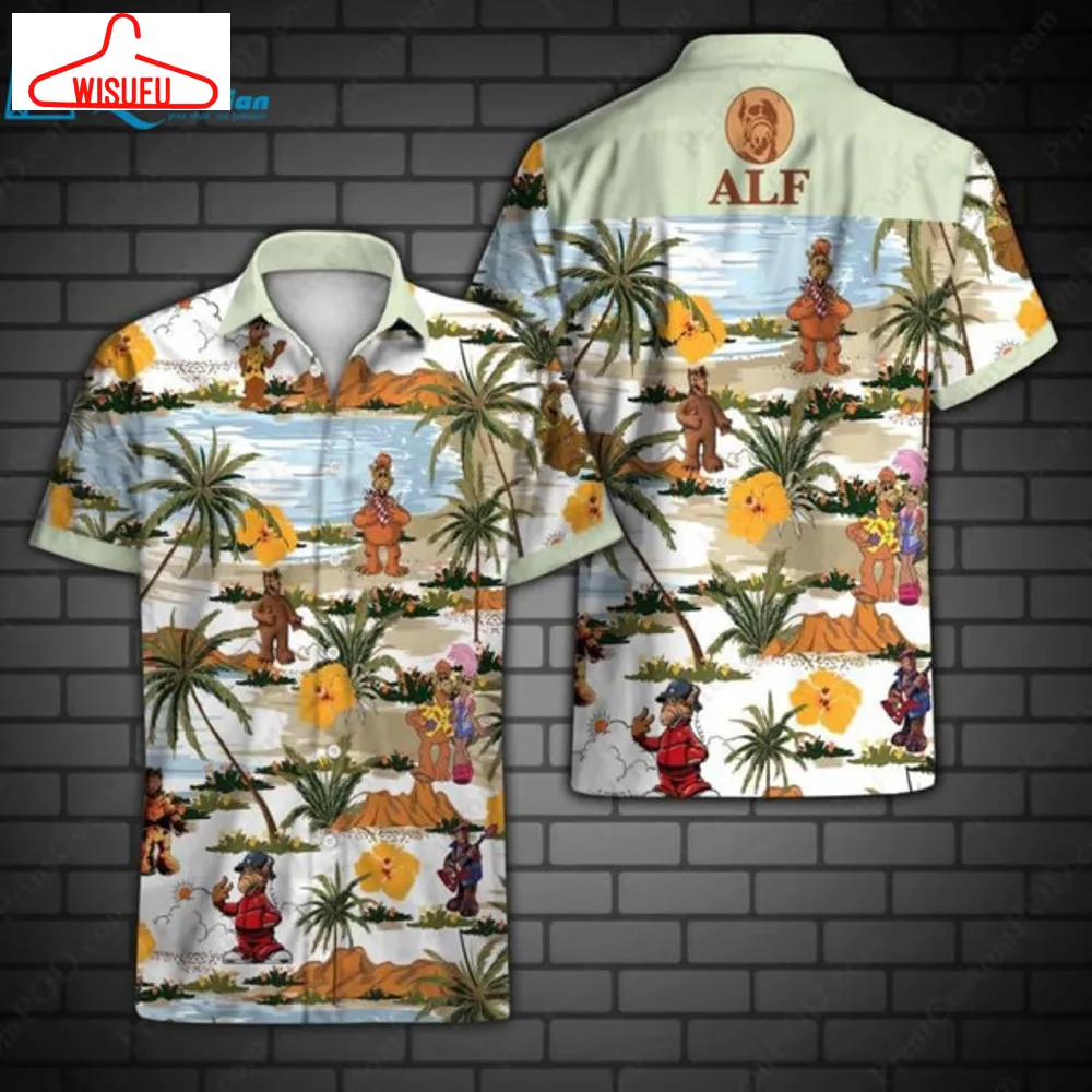 Alf Hawaiian Graphic Print Hawaiian Shirt, Best Gift Ideas, New Fashion Gifts