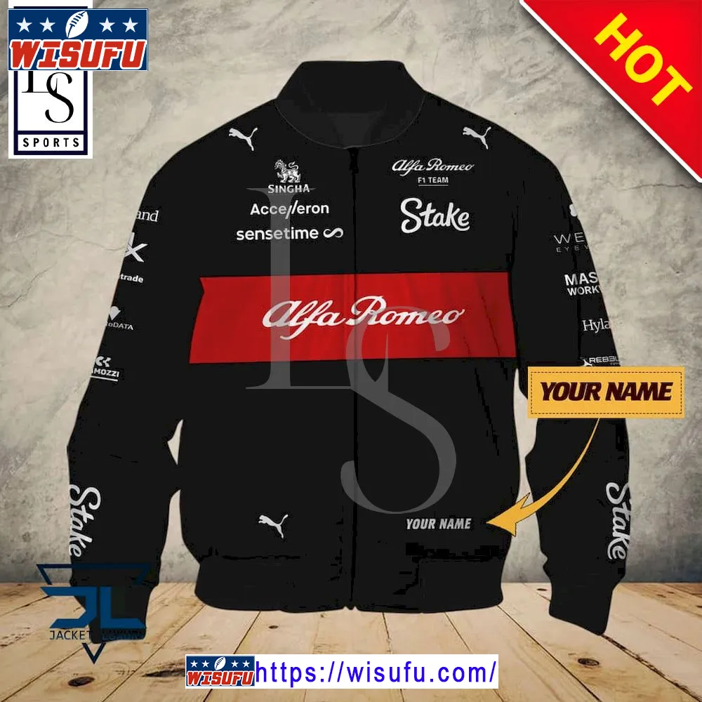 Alfa Romeo F1 Team Personalized Bomber Jacket