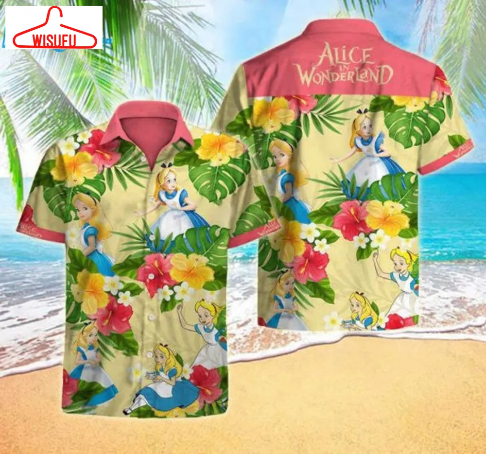 Alices Adventures In Wonderland Hawaii Shirt, Print Short Sleeve Hawaiian Print 3d, Best Gift Ideas, New Fashion Gifts