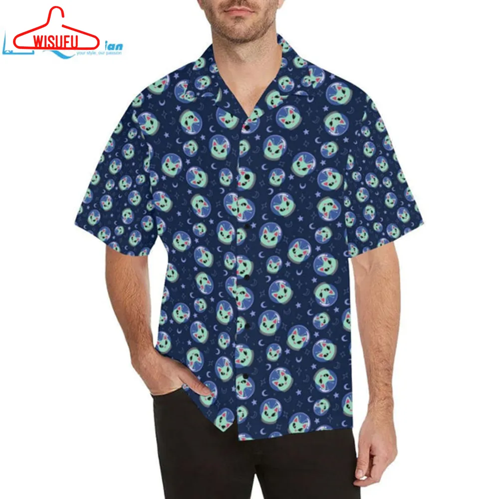 Alien Cat Hawaiian Shirt, Best Gift Ideas, New Fashion Gifts