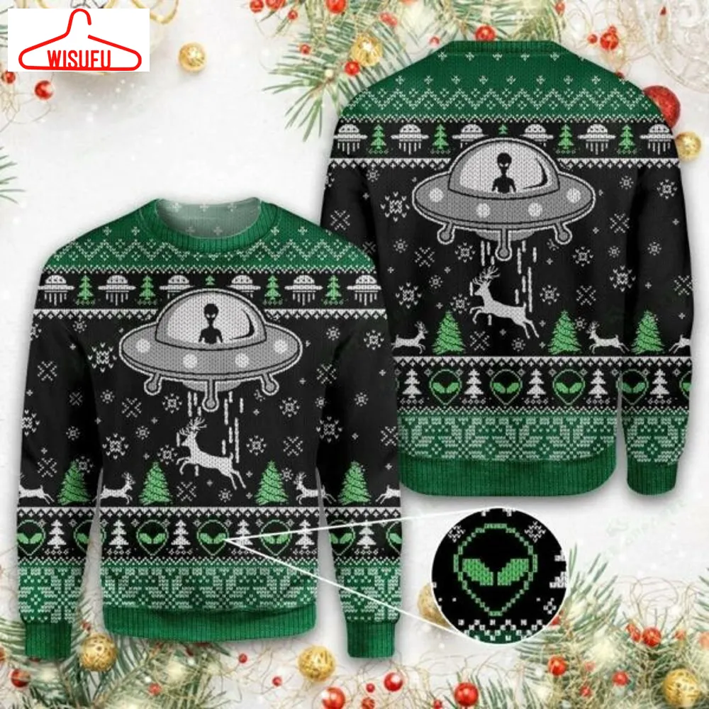 Alien Christmas Ugly Sweater, Alien Christmas Gift, Alien Christmas Shirt