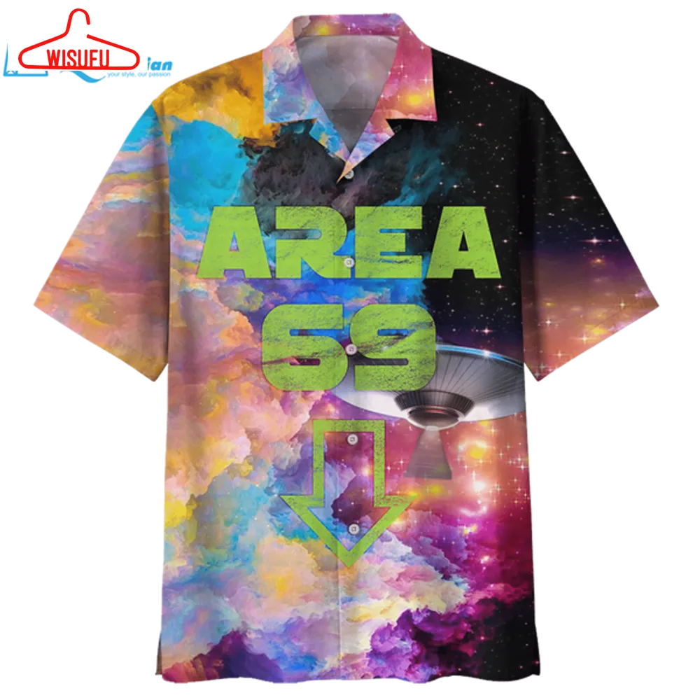 Alien Colorful Awesome Design Unisex Hawaiian Shirt, Best Gift Ideas, New Fashion Gifts