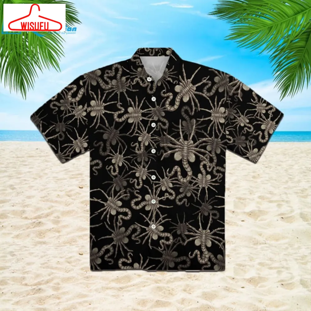 Alien Face Hugger Hawaiian Shirt, Best Gift Ideas, New Fashion Gifts Vtbl29775