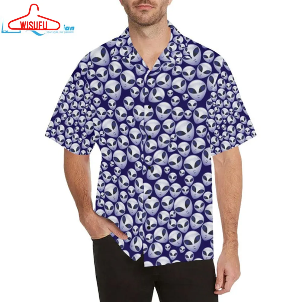 Alien Head Extraterrestrial Hawaiian Shirt, Best Gift Ideas, New Fashion Gifts