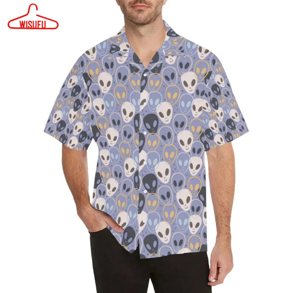 Alien Pattern Print Design 05 Mens All Over Print Hawaiian Shirt Best Gift Ideas, New Fashion Gifts Vtbl38726