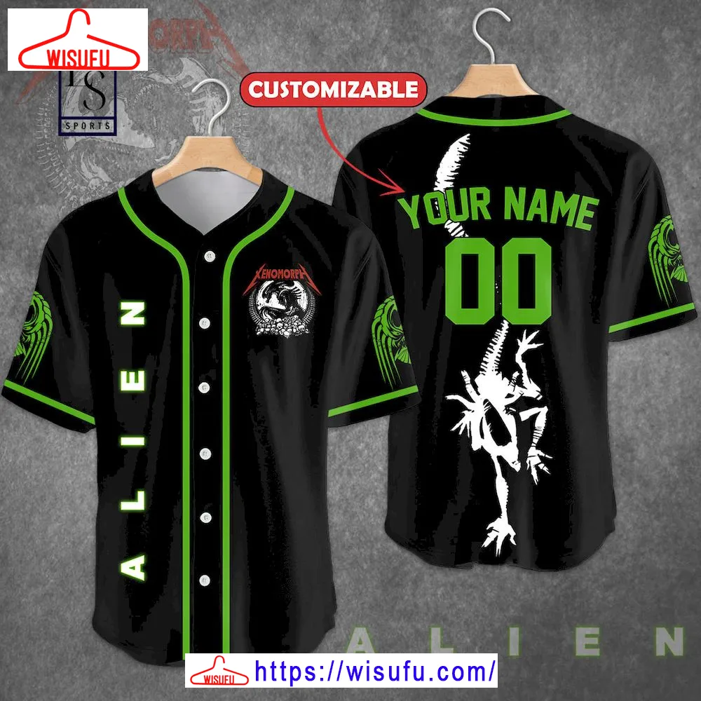 Alien Personalized Horror Baseball Jersey, New Fashion Gifts