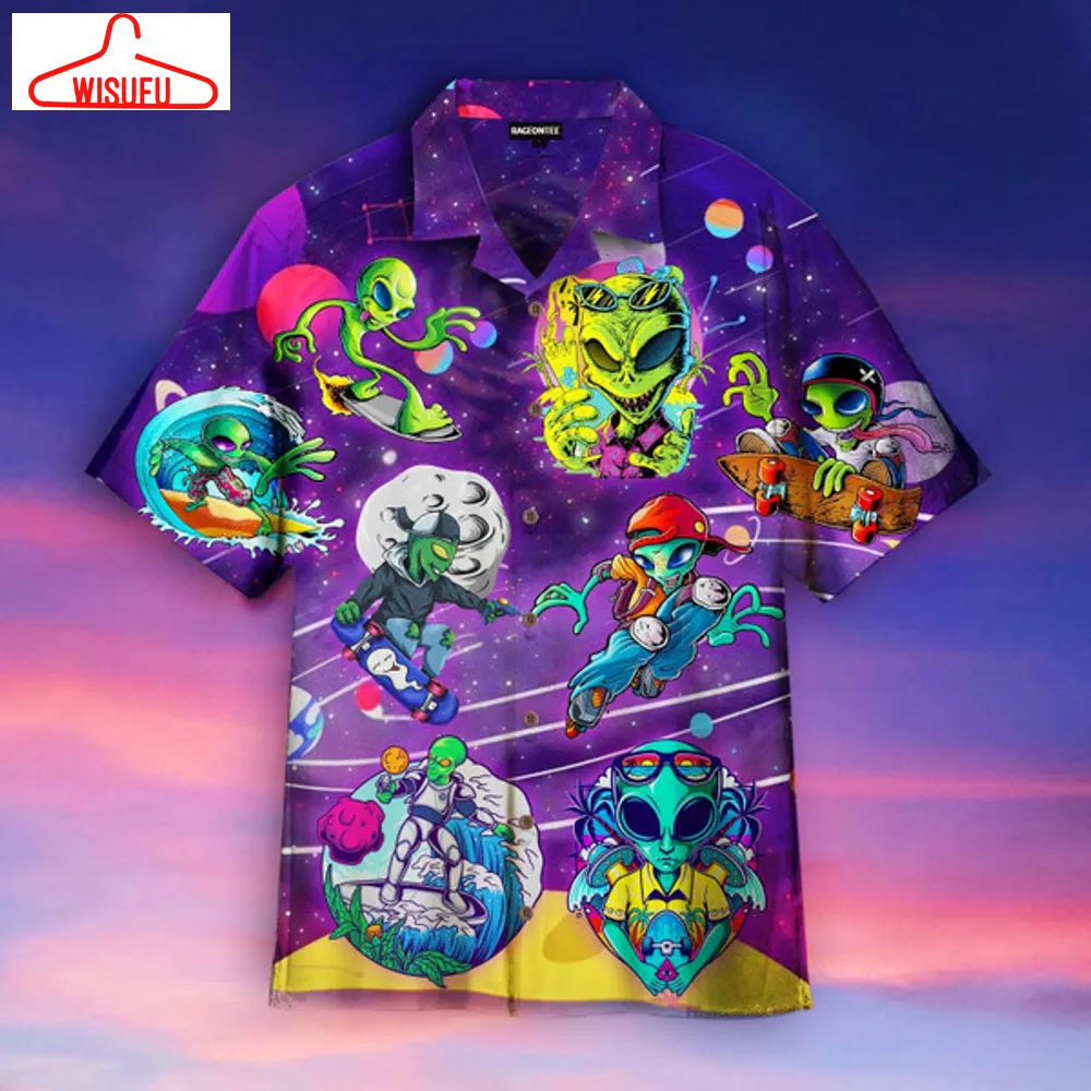 Alien's Summer Hawaiian Shirt - For Men & Women - Adult Best Gift Ideas, New Fashion Gifts