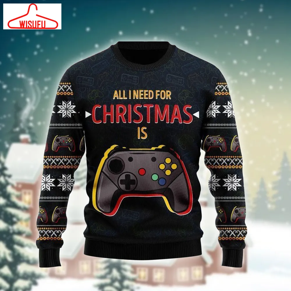 All I Need For Christmas Is Play Game Ugly Sweater