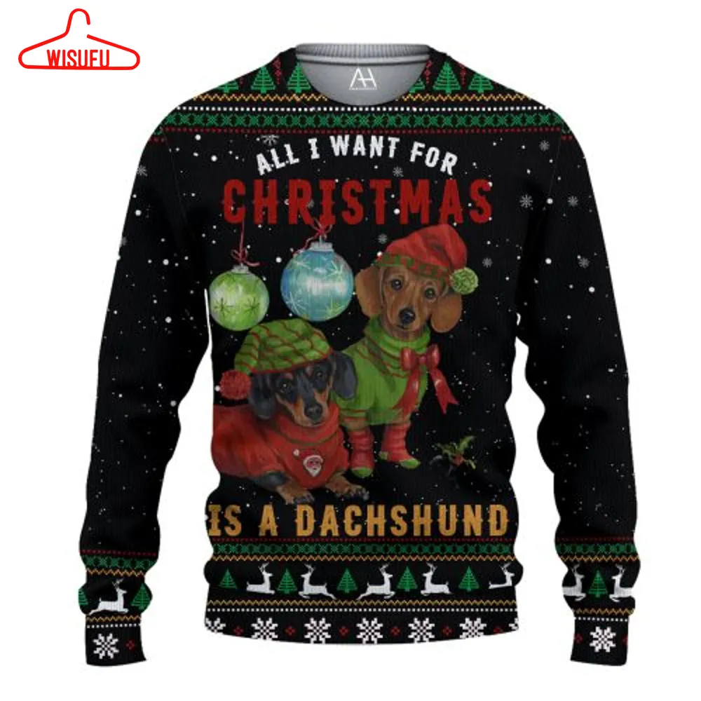 All I Want For Christmas Is Dachshund Ugly Christmas Sweater