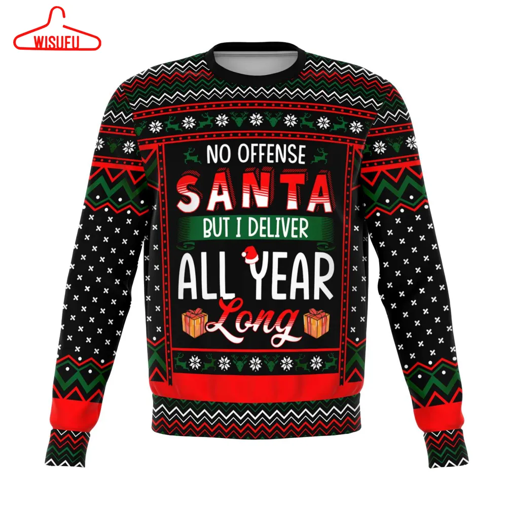 All Year Long Delivery, All Over Print 3d Ugly Christmas Sweater, New Winter Shirt Gift For Family