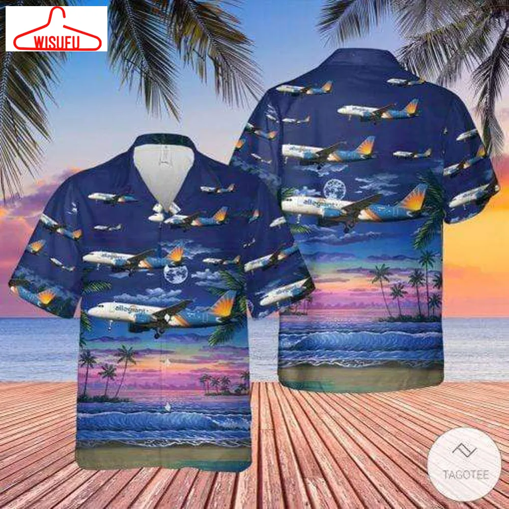 Allegiant Air Airbus A319-111 Aloha Hawaiian Shirts Or Shorts #kv, New Hawaiian Holiday Outfits, New Fashion Gifts