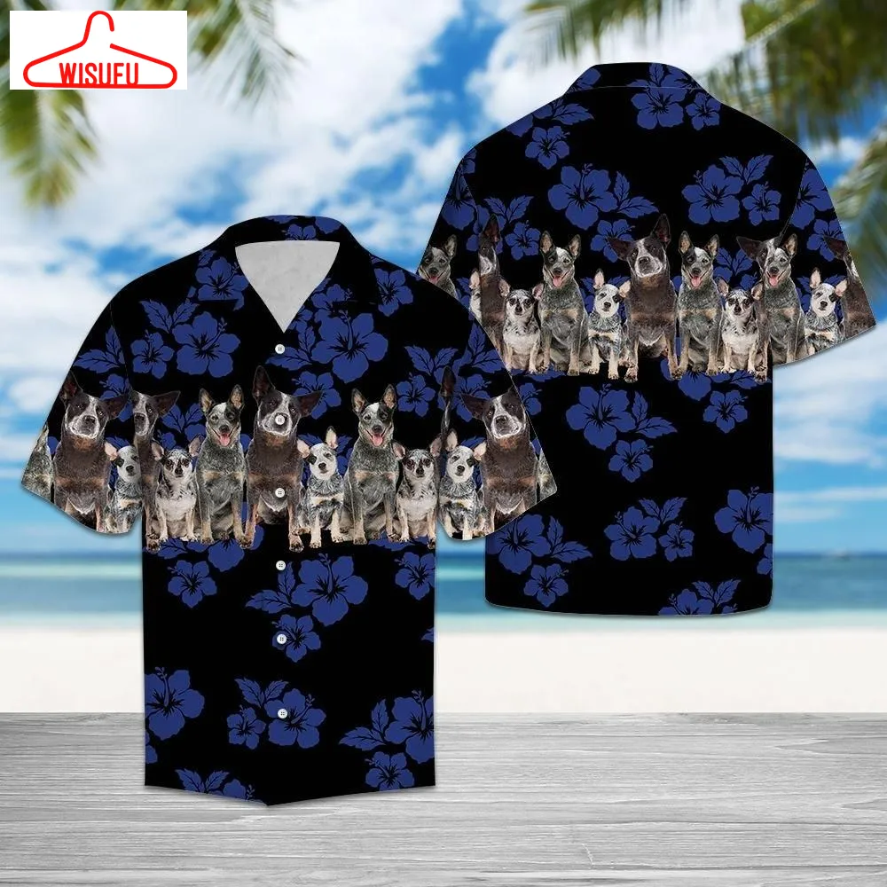 Aloha Shirt Awesome Australian Cattle Dog Tg5720 Hawaiian Shirt, New Hawaiian Holiday Outfits, New Fashion Gifts