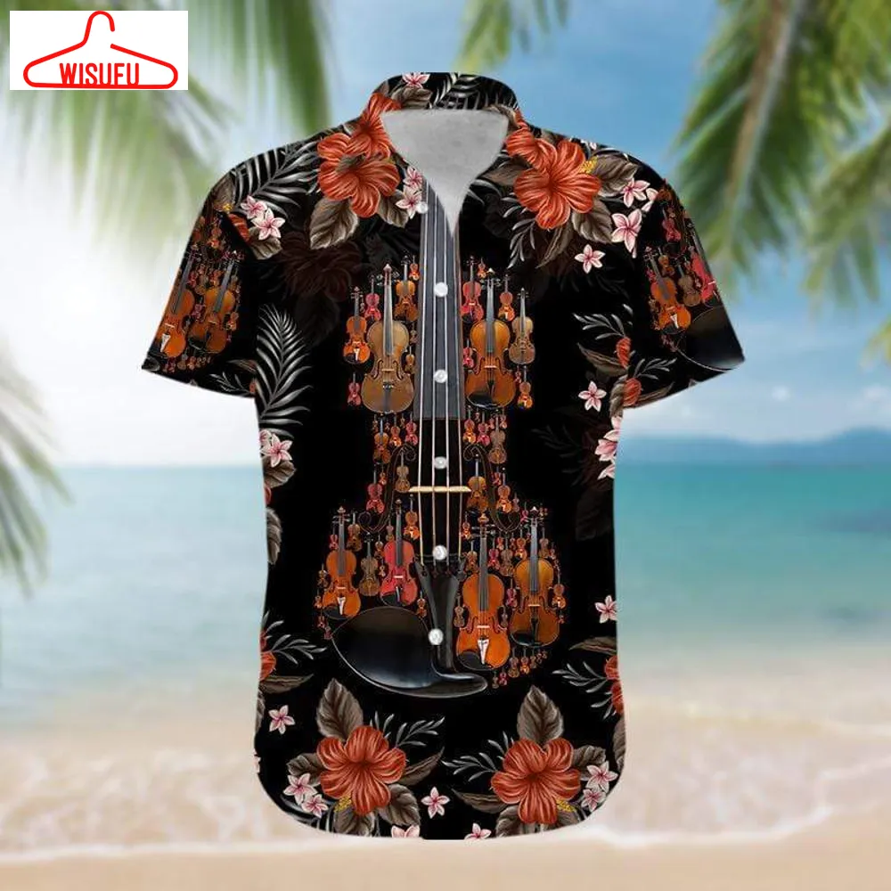 Amazing Combine Violin Hawaiian Shirt - Unisex - Adult - Hw2325, New Hawaiian Holiday Outfits, New Fashion Gifts