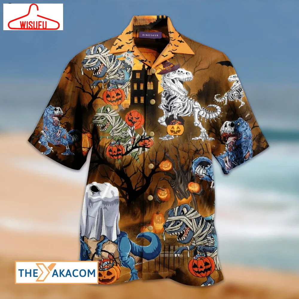 Amazing Halloween Dinosaur Hawaiian Shirt, New Fashion Gifts