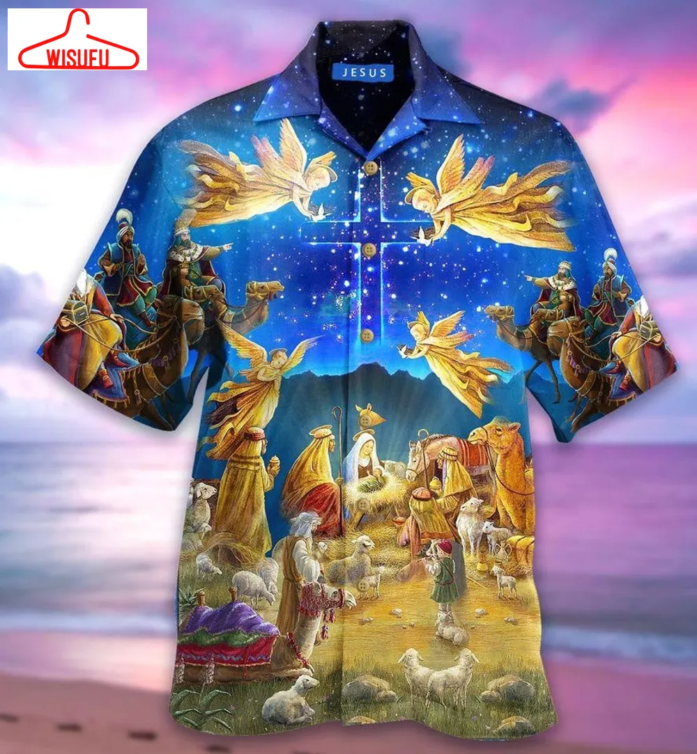 Amazing Jesus Was Born Unise-x Hawaiian Shirt