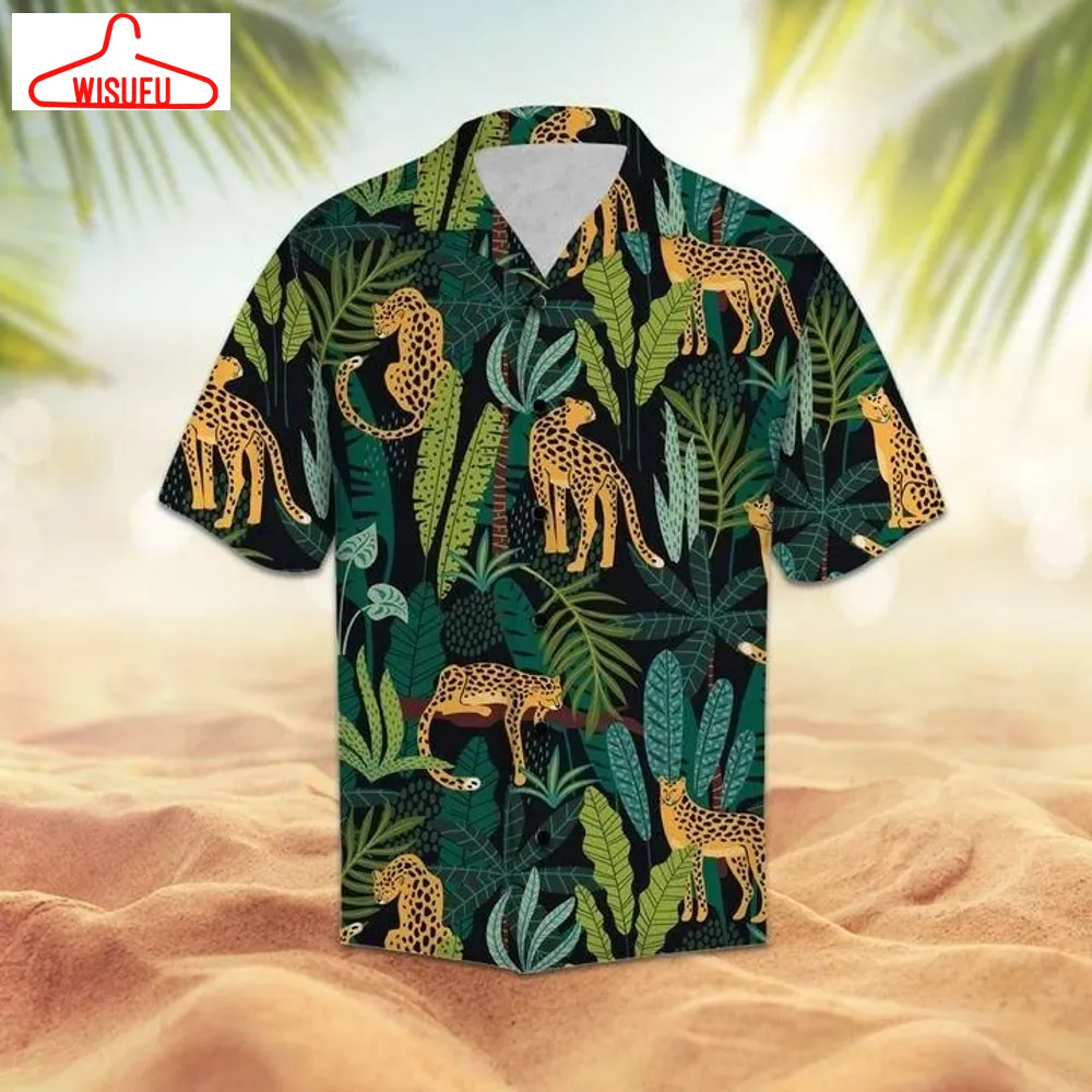 Amazing Leopard Hawaiian Shirt - Unisex - Full Size - Adult - Colorful - Hw1233, New Hawaiian Holiday Outfits, New Fashion Gifts