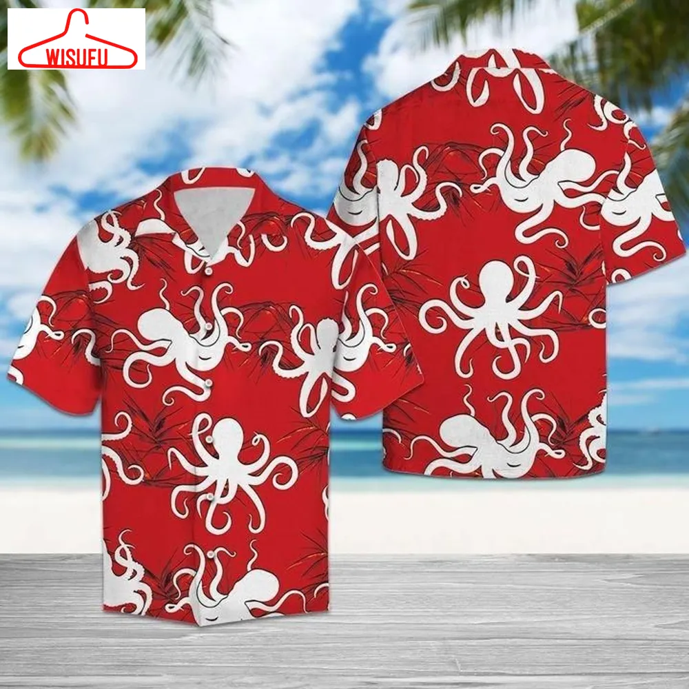 Amazing Octopus Hawaiian Shirt - Unisex - Full Size - Adult - Colorful - Hw1454, New Hawaiian Holiday Outfits, New Fashion Gifts