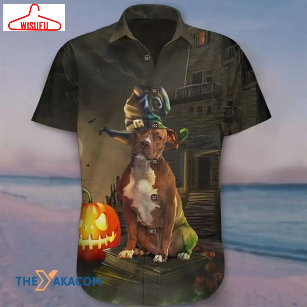 Amazing Pitbull King Halloween The Best Gift For Dog Lovers Hawaiian Shirt, New Fashion Gifts