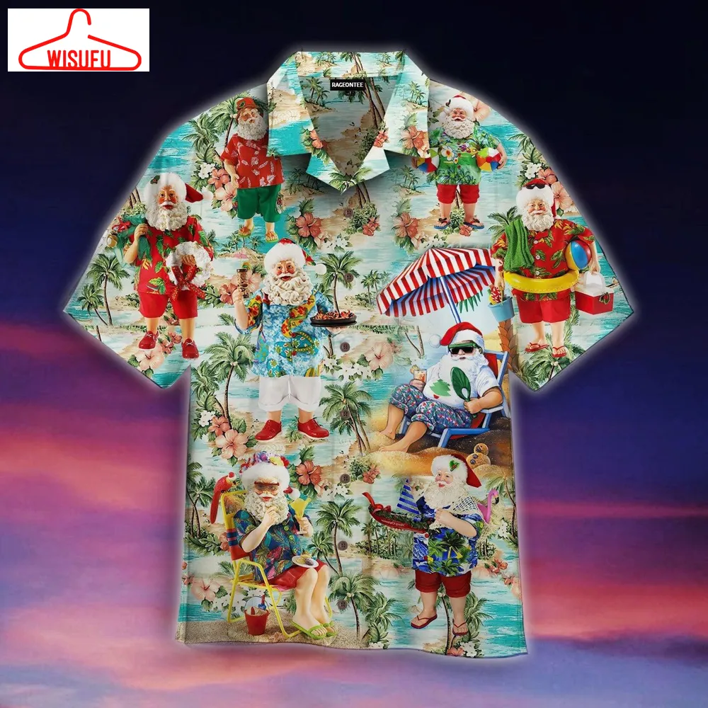 Amazing Santa Summer Vacation Hawaiian Shirt