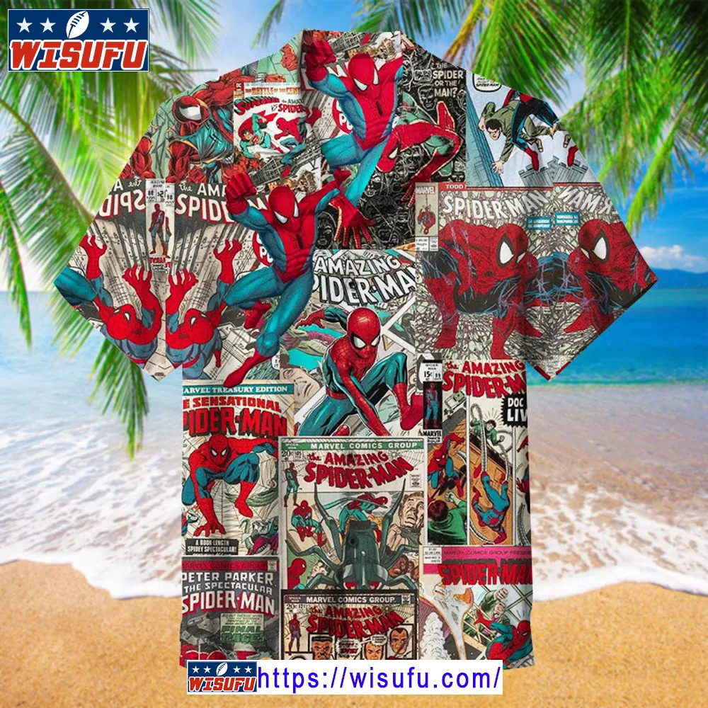 Amazing Spiderman -unise-x Hawaiian Shirt Wisufu32949