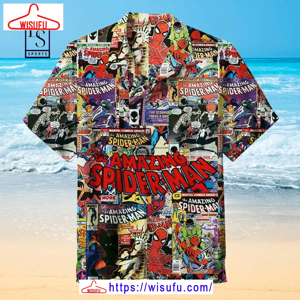 Amazing Spiderman Comics Hawaiian Shirt, New Fashion Gifts