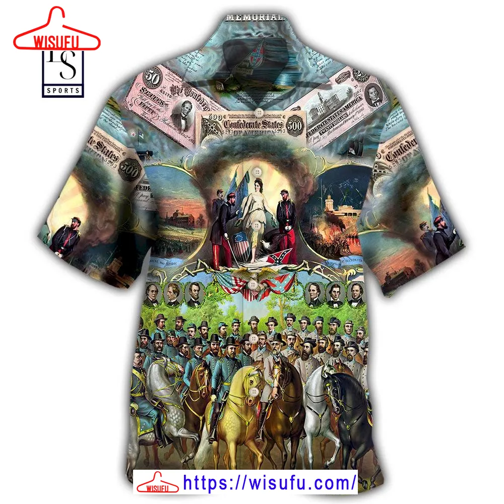 America Civil War Hawaiian Shirt, New Fashion Gifts