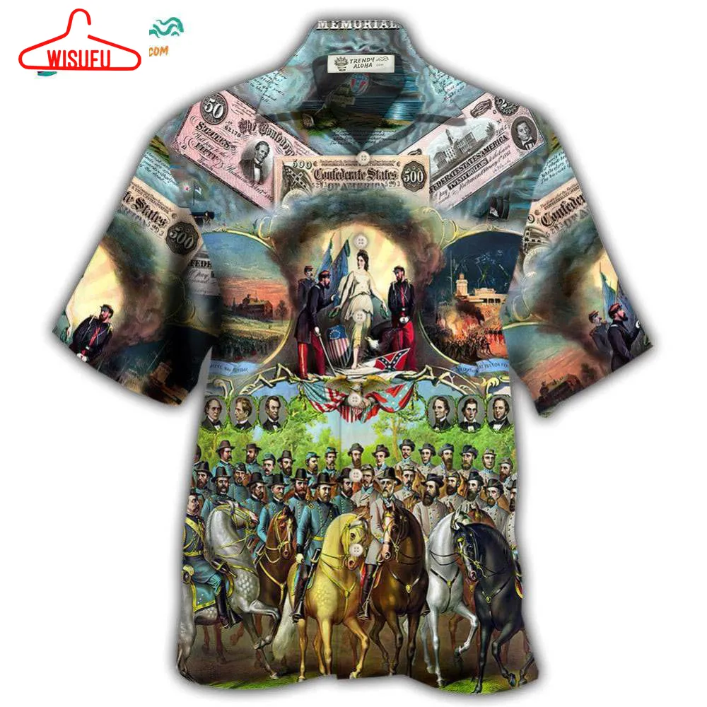 America Civil War Hawaiian Shirt- Wisufu Aloha