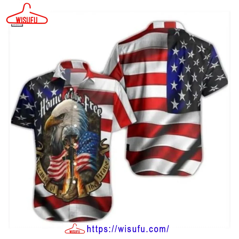 America Eagle In 4th Of July Hawaiian Shirt, New Fashion Gifts