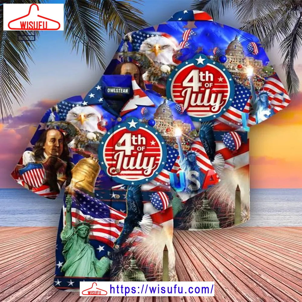 America Happy 4th Of July Hawaiian Shirt, New Fashion Gifts