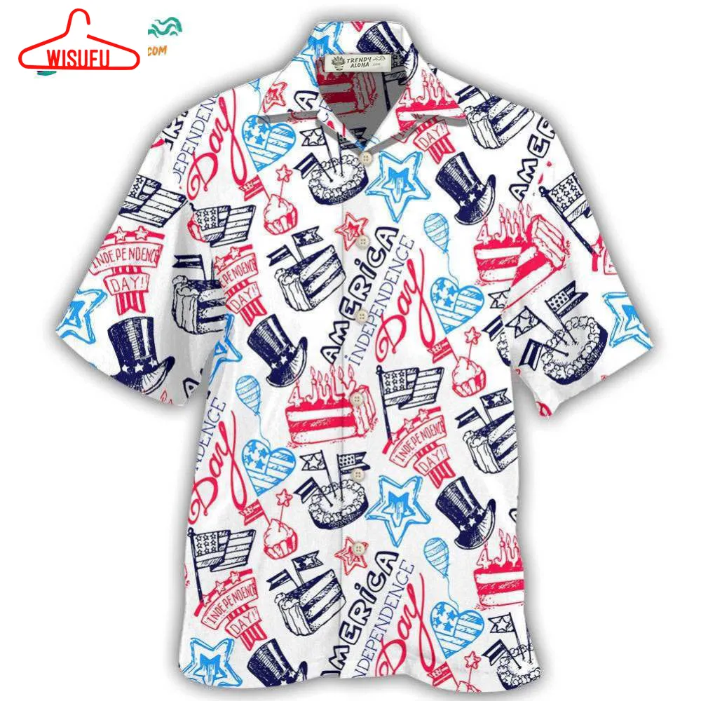 America Independence Day Art Style Hawaiian Shirt- Wisufu Aloha