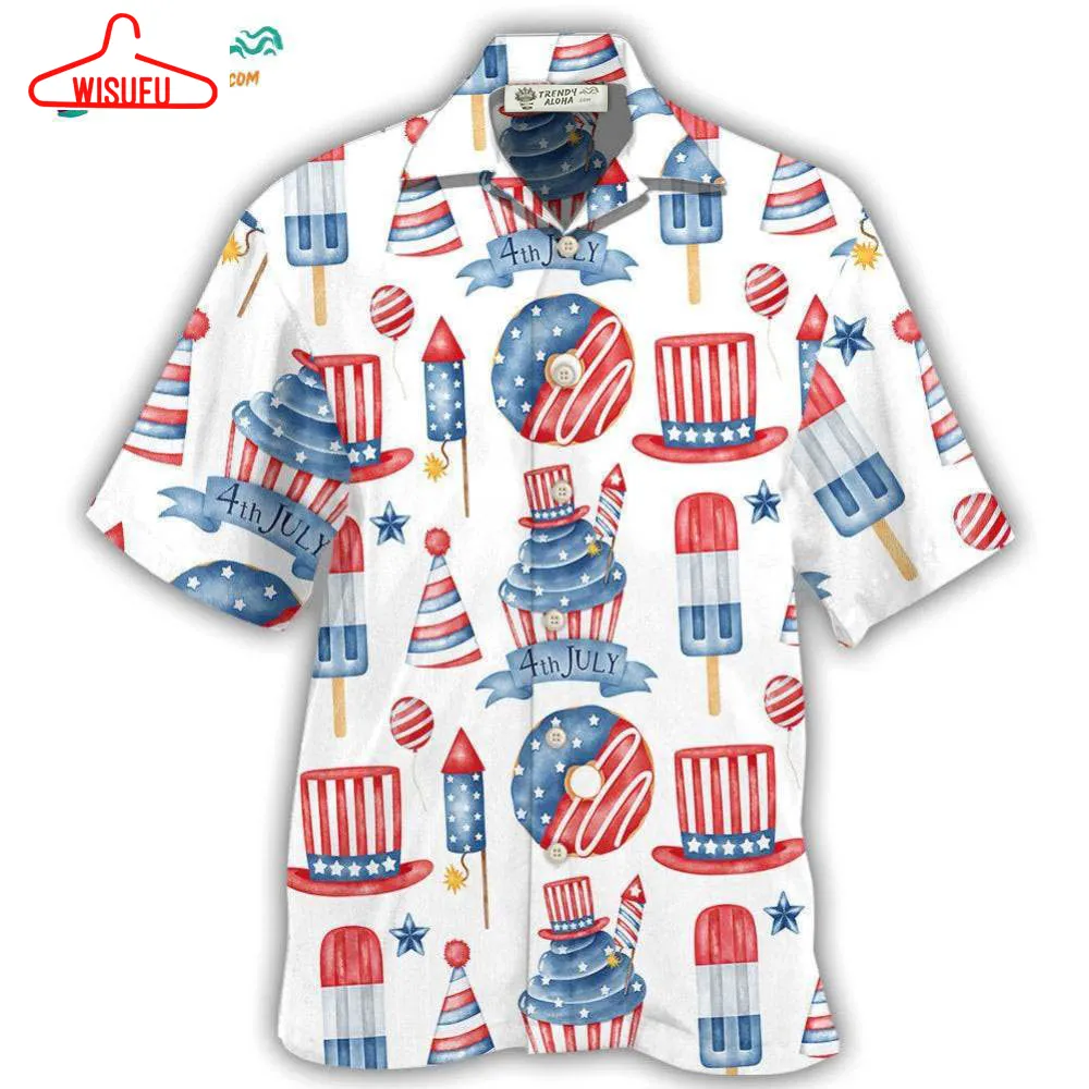 America Independence Day Basic Art Style Hawaiian Shirt- Wisufu Aloha