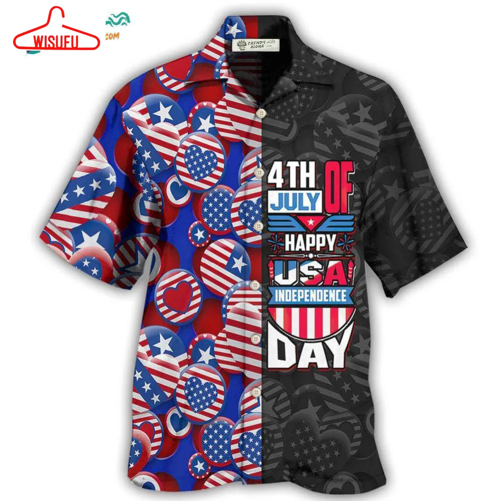 America Independence Day Fourth Of July Happy Usa Hawaiian Shirt- Wisufu Aloha