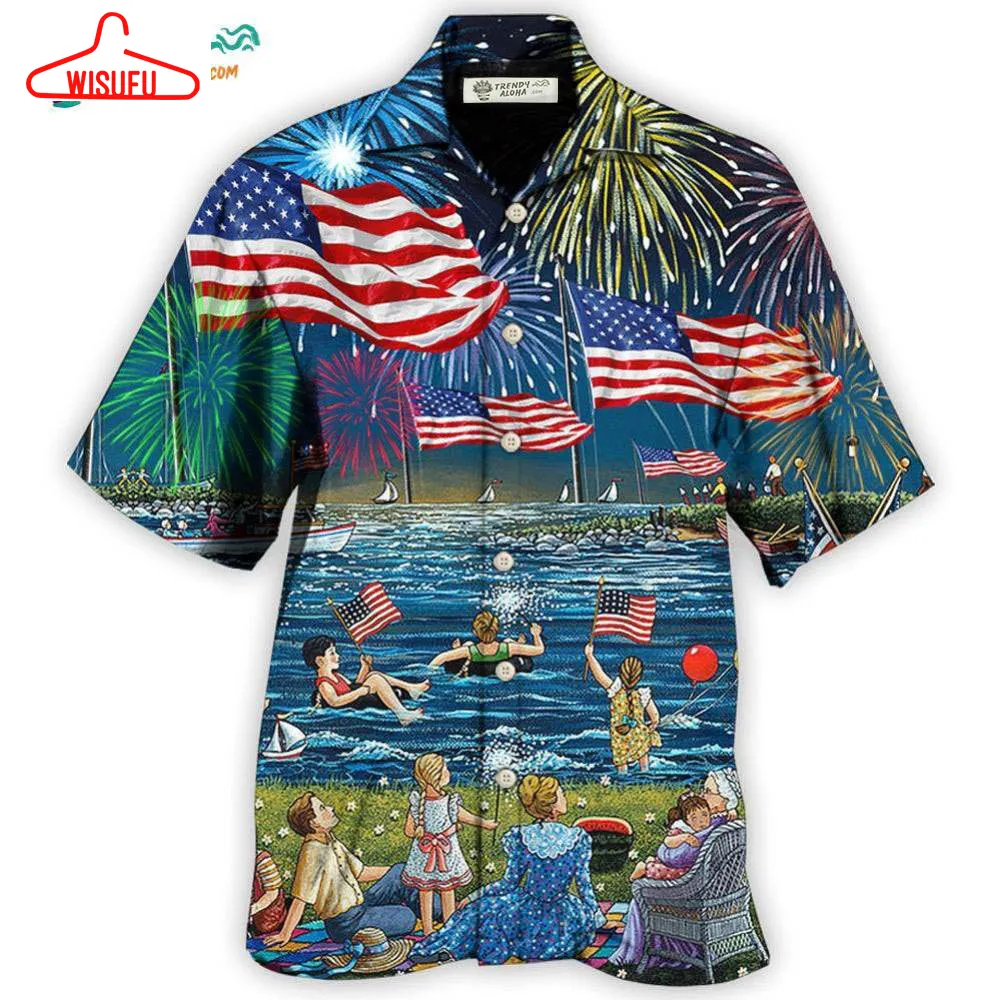 America Independence Day Fun Day Hawaiian Shirt- Wisufu Aloha