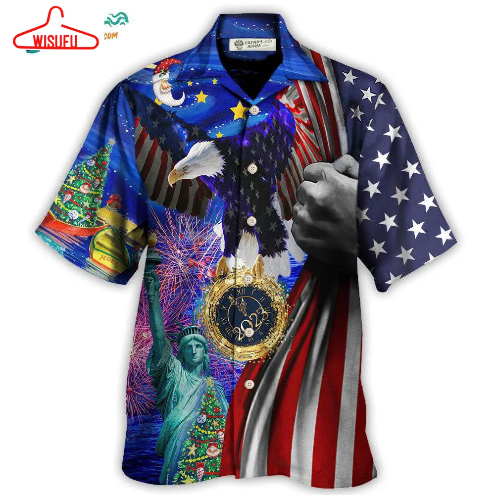 America New Year New America Christmas 2023 Hawaiian Shirt- Wisufu Aloha