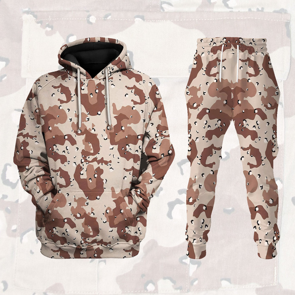 American Chocolate Chip Desert Battle Dress Uniform Camo  Track suit