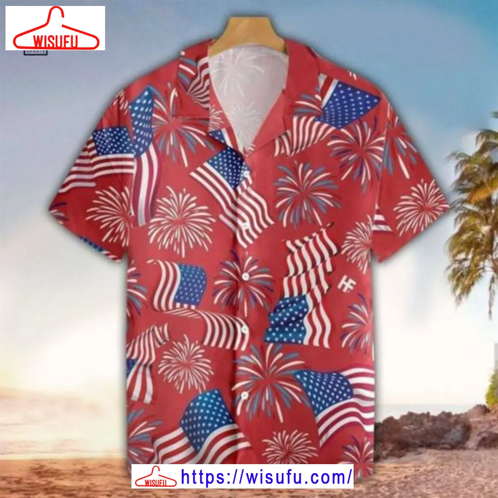 American F-irework In 4th Of July Hawaiian Shirt, New Fashion Gifts