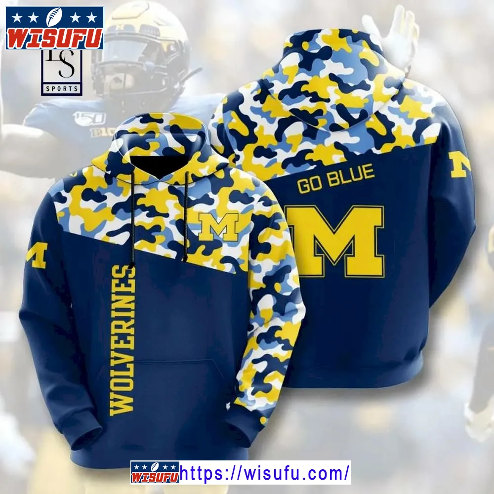 American Football Michigan Wolverines 3d Hoodie Nca-a Gifts