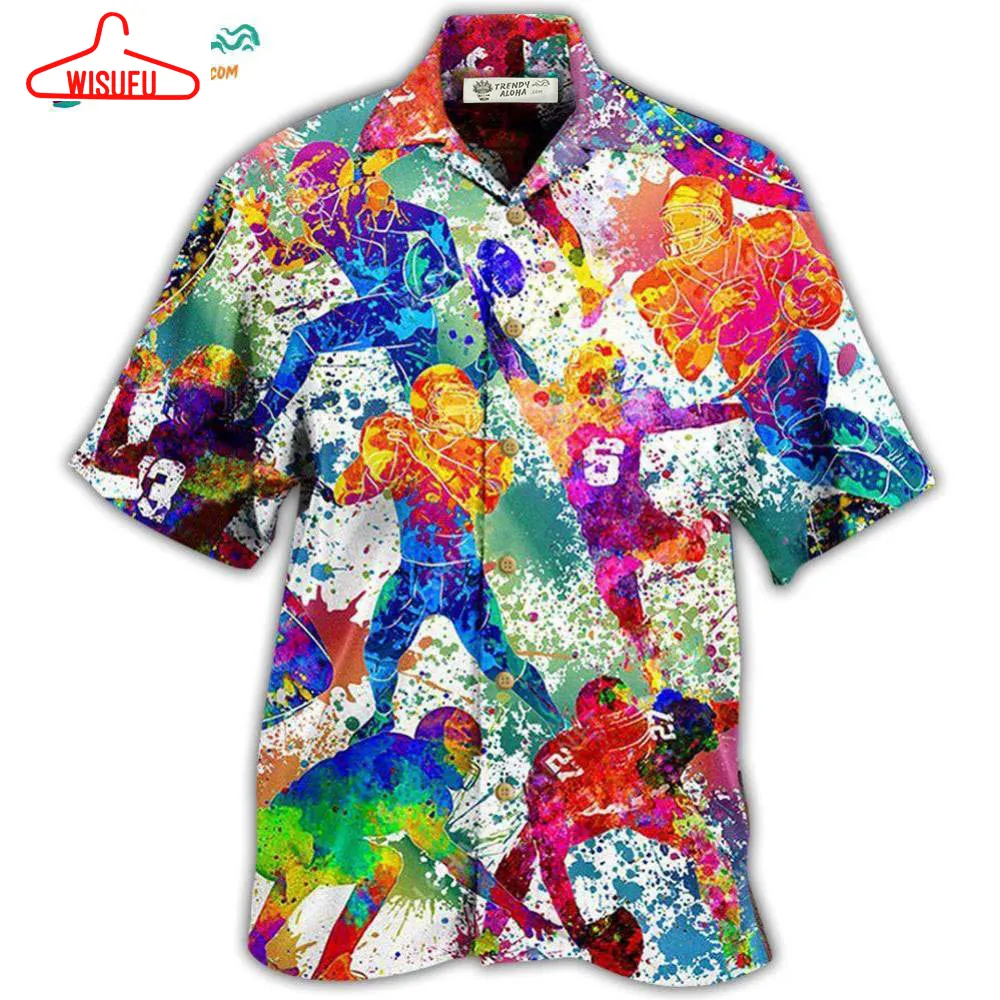 American Football Strong Spirit Brave Heart Hawaiian Shirt- Wisufu Aloha